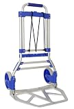 RWM Casters FW-90 Aluminum Hand Truck with Loop Handle, Blue, 275 lbs Load Capacity, 42-1/2" Height, 19" Width X 13.25" Depth