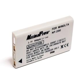 Maximal Power DB MIN NP-200 Replacement Battery for Minolta Digital Camera Camcorder... by MaximalPower