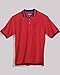 Tri-Mountain Men's Short Sleeve 3-Button Contrast Collar Pique Knit Pocket Golf