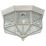 Sea Gull Lighting 7661-962 3-Light Hall and Foyer Ceiling Fixture, Clear Beveled Glass Panels and B
