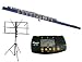 Merano Blue Flute with Carrying Case+Metro Tuner+Music Stand