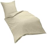 Fleuresse z&uuml;rich 482435 Fb. 1 Damast-Bettw&auml;sche / 135 x 200 cm beige