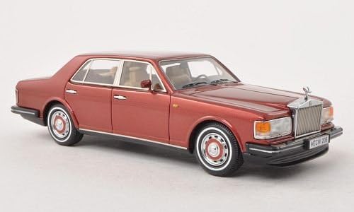 Rolls Royce silver spirit, metallic-dark red, 1980, Model Car, Ready-made, Neo Limited 300 1:43