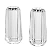 Acrylic Large Faceted Salt And Pepper Shakers