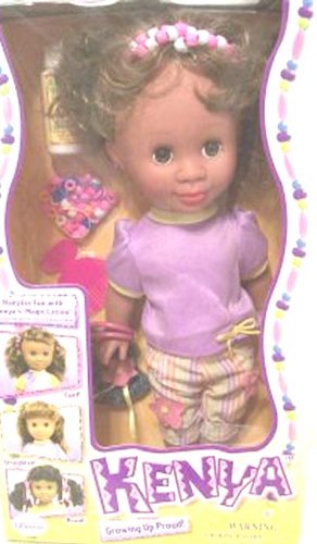 Kenya Dark Skin Doll with Magic Hair Lotion Style & Curl 15"