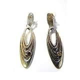 Bijou Fantaisie Boucles Metal Argente Strass Dores Cadeau 065116