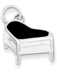 Sterling Silver Enameled Piano Charm