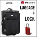 Delsey Helium Breeze 26 Inch Exp Suiter Trolley Raven Black + Wordlock Tsa Approved Combination Luggage Lock Uses Words Not Numbers in Red - Delsey ADEL12377BKK1