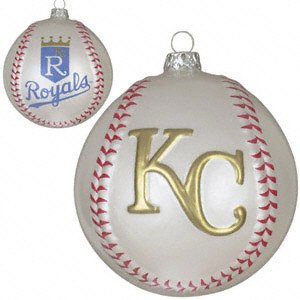 Kansas City Royals Glass Baseball Ornament