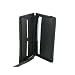 Black Genuine LEATHER Travel Document Passport Zip