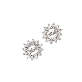14K White Gold 1/2 ct. Diamond Earring Jackets