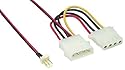 Y-Adapter Lüfter-Stromanschluss 12 Volt 4-Pol-Molex auf 7 Volt 3-Pol-Molex