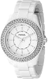 Fossil Women's Stella ES2444 White Plastic Quartz Watch with White Dial