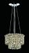 Nulco 275-16-CR/CR+SBO/CR Chrome with Clear and Bordeaux Crystal Rhapsody Crystal Four Light Down Lighting Two Tier Pendant from the Rhapsody Collection