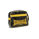 Lonsdale Retro Shoulder Flight Bag - Black Yellow