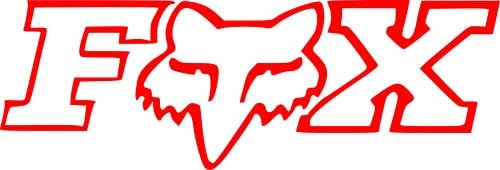 JP Vinyl Design - FOX Racing Full Fox Logo -Vinyl Decal - 20" - Red