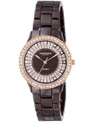 Akribos XXIV Womens AK509BR Ceramic Slim Quartz Watch
