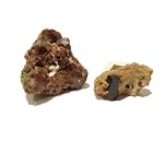 Garnet Mineral 06 Set of 2 Clusters Red Spessartine Smoky Quartz Black Tourmaline