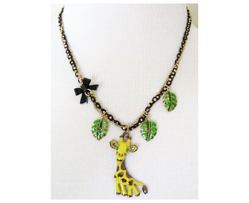 Betsey Johnson Jungle Fever Giraffe Necklace