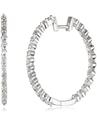 10KW 2.00 Cttw White Diamond Hoop Earrings
