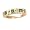 14K .40 CTW Princess Cut Emerald & Diamond Band Size:6