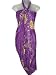 HAWAIIAN SEA SHELLS PURPLE & GOLD BATIK SARONG