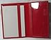 Genuine Red Leather Passport Cover Holder Case Wallet