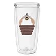 Bumble Bee & Basket 16 oz Insulated Beverage Tumbler, Clear