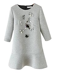 Round Neck Summer Fall Winter 3/4 Sleeves  Dress