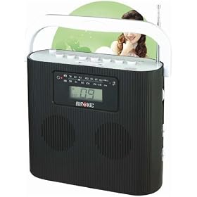 Duronic RCD025B Portable Black CD Player with AM/FM Radio - Connect & play from MP3 Player/Ipod/Iphone