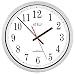 HTAWI HAA-1600S 16 Inch Silver Analog Atomic Wall Clock