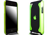 iPod Touch 4G, 4th Generation Hard Case Black and Green Flux Case