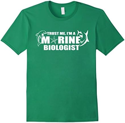 Men's Trust me, I'm A Marine Biologist T shirt Medium Kelly Green