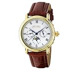 Pere de Temps Unisex Genese Mundial Automatic Mechanical Watch Stainless Steel with Yellow Gold... by Pere de Temps