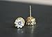 Beydodo Gold Plated Earrings for Women(Stud Earrings),Retro Crown Design Crystal Flower White CZ