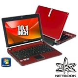 Gateway LT2030u 10.1-Inch Red Netbook - Over 7 Hours of Battery Life