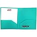 JAM PAPER Heavy Duty Plastic 2 Pocket Extra Tough School Folders - Teal Blue - 6/Pack