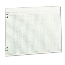 Wilson Jones Green Columnar Ruled Ledger Paper, Double Page Format, 24 Columns and 36 Lines per Page, 11 x 14 Inches, 100 Sheets per Pack (WG30-24A)