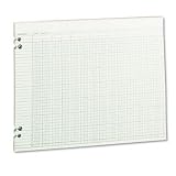 Wilson Jones Green Columnar Ruled Ledger Paper, Double Page Format, 24 Columns and 36 Lines per Page, 11 x 14 Inches, 100 Sheets per Pack (WG30-24A)