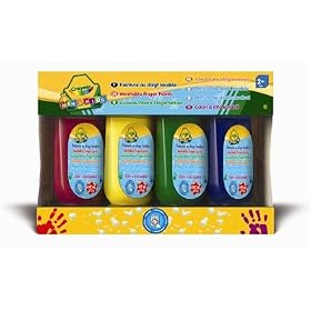 Crayola Mini Kids - Dessin Et Peinture - 4 Flacons De Peinture Au Doigt