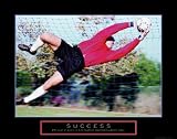 Success Goalie Picture Motivational Poster Soccer Inspirational Art Poster Print, 28x22 Art Poster Print, 28x22 Art Poster Print, 28x22