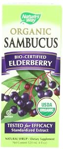 Nature's Way Organic Sambucus Elderberry Syrup, 4 Fluid Ounce