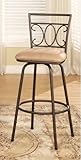 IMAGE OF Set of 2 Swivel Metal Bar Stool in Dark Champagne F10427