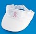 Lot Of 12 Pink Ribbon Breast Cancer Awareness Sun Visor Caps/Hats