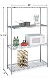 Inter Metro 4 Shelf Prepack Storage Unit, Tall, Chrome Plated
