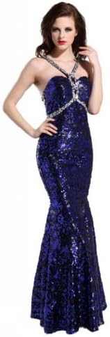 Joydress Women's Sequin Mermaid Sweetheart Floor-length Dress Blue US8