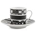 Kitchen & Housewares : Retro Black & White Espresso Cup & Saucer Demitasse set, Service for 6