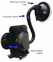 Ukdapper - Mobile Car Suction Mount Holder For  BlackBerry Bold 9000 Smartphone