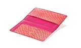 Travel Smart RFID Faux Patent Leather Passport Wallet, Coral Crocodile