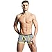 Dardugo Men's Stripe Cotton Boxer Briefs Underwear with Open Fly 4-pack Tag XL US Size M